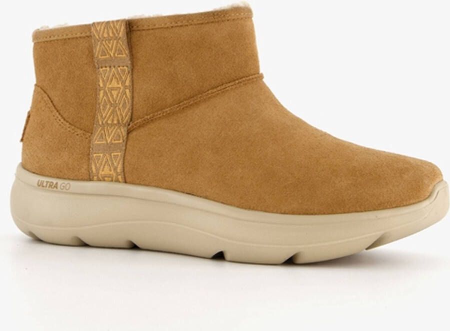 Skechers On The Go Encore suede dames laarsjes Bruin Echt leer Uitneembare zool