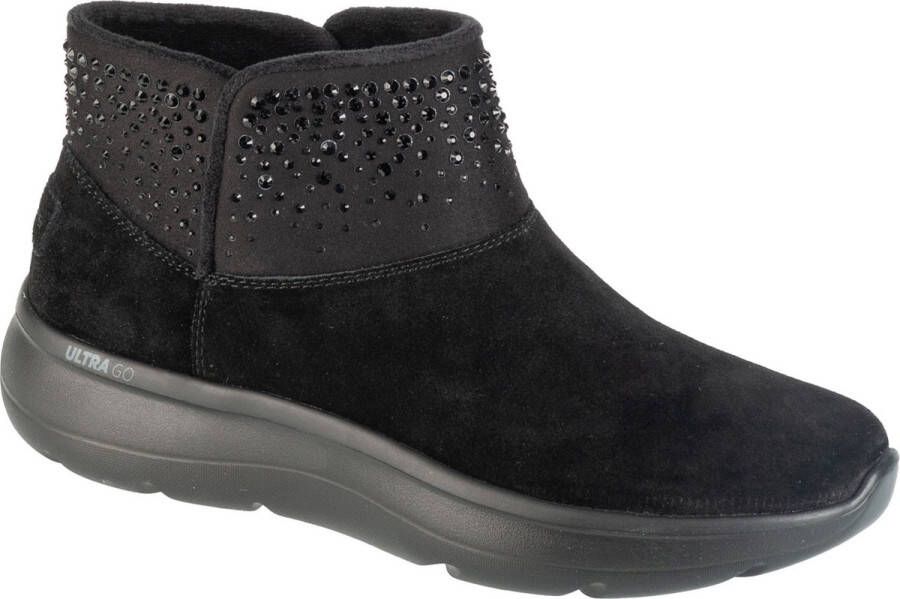 Skechers On-The-GO Encore Winter Gleam 144849-BBK Vrouwen Zwart Laarzen Sportschoenen