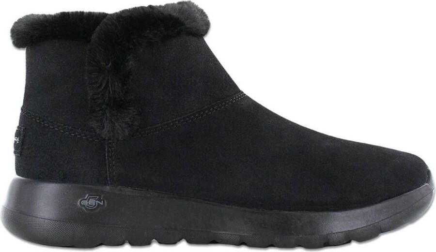 Skechers On the GO Joy Bundle Up Dames Gevoerde Winterlaarzen Boots Leer Zwart 15501W-BBK