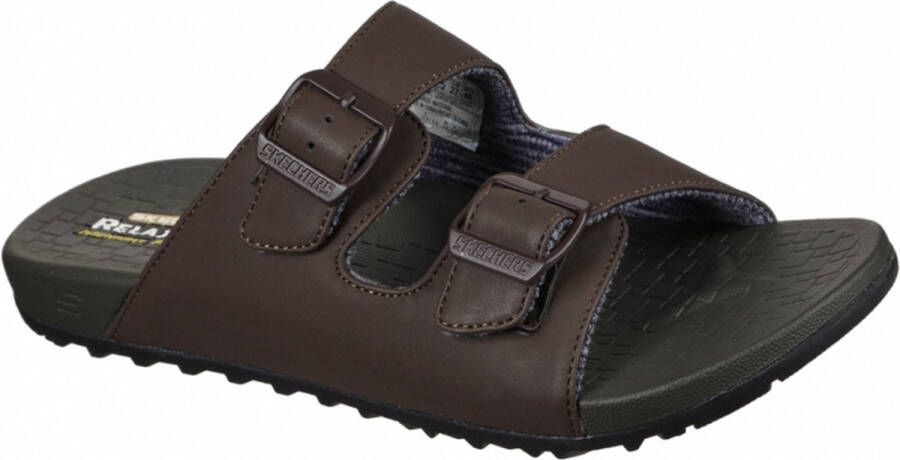 Skechers Relaxed Fit heren slipper Bruin