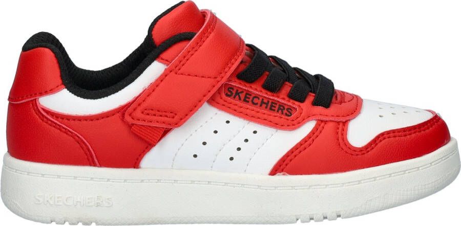 Skechers Quik Street jongens sneaker Wit rood