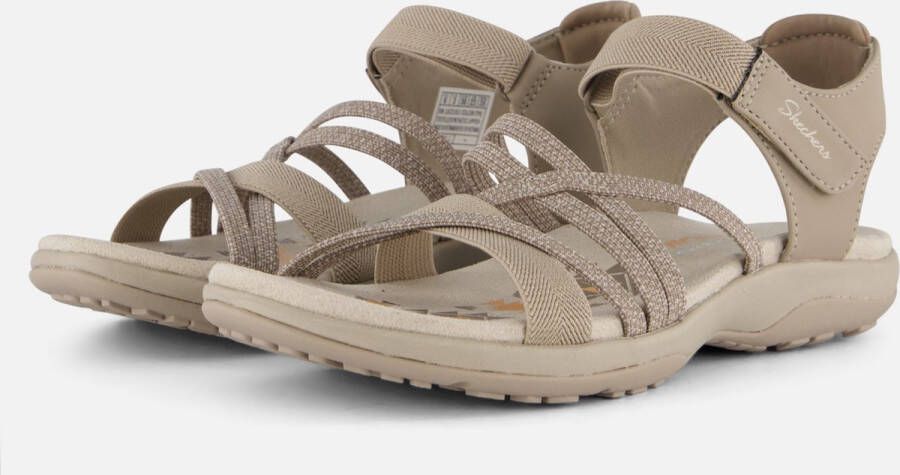 Skechers Comfortabele Vegan Memory Foam Sandaal Beige Dames