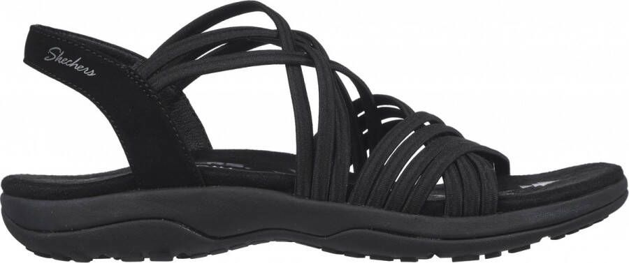 Skechers Reggae Slim Platte Sandalen Black Dames