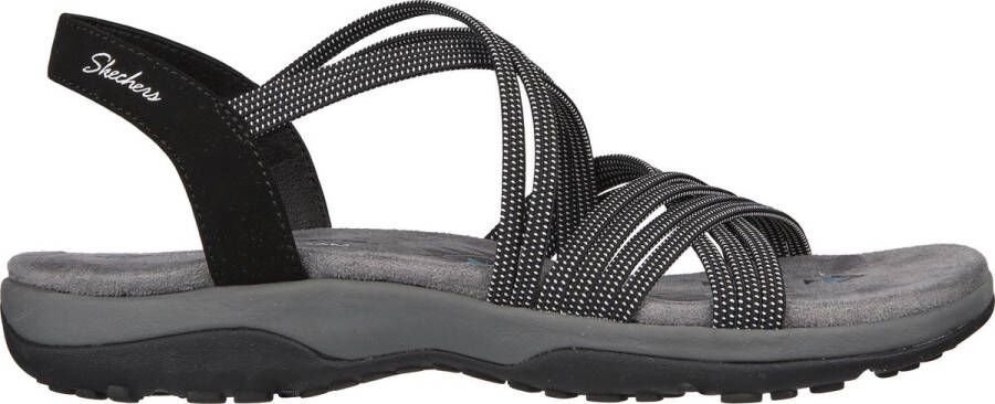 Skechers Reggae Slim Turn It Up 163117-BLK Vrouwen Zwart Sandalen