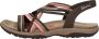 Skechers Reggae Slim Simply Stretch Sandalen Plat donkerbruin - Thumbnail 2