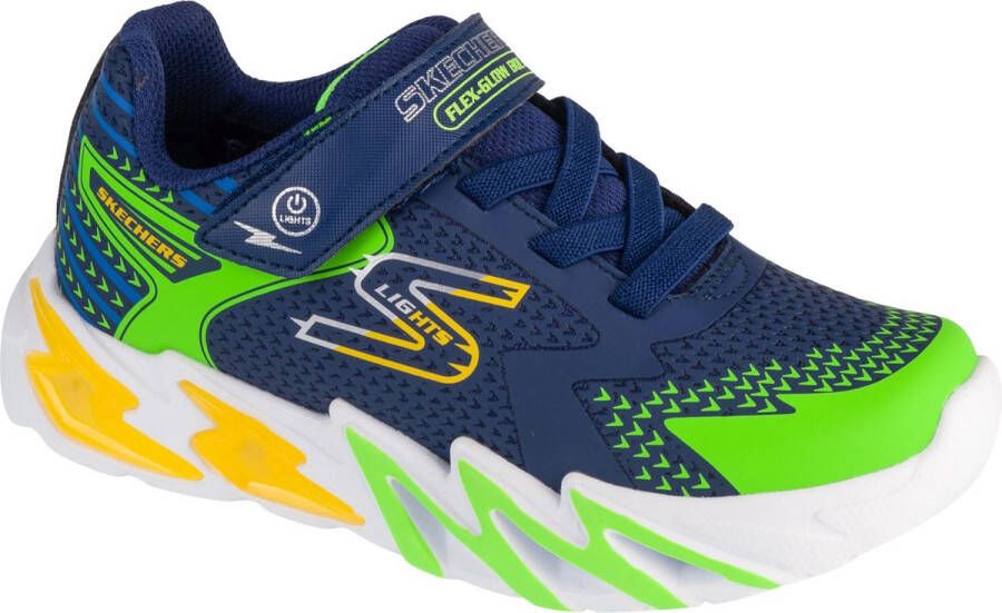 Skechers S-Lights: Flex-Glow Bolt 400138L-NVMT voor een jongen Marineblauw Sneakers Sportschoenen