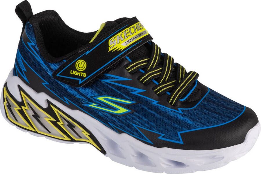 Skechers S-Lights: Light Storm 2.0 Bolt Brights 400149L-BKBL voor een jongen Zwart Sneakers Sportschoenen