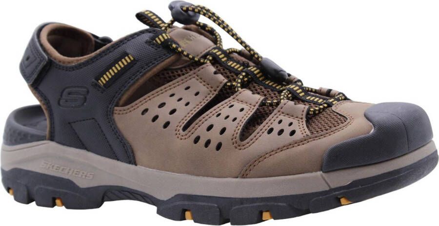 Skechers Stijlvolle Platte Sandalen voor Mannen Brown Heren