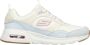 Skechers Beige Leren en Textiele Sneaker met Pastelkleurige Details Beige Dames - Thumbnail 2