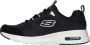 Skechers Sportieve Heren Zwarte Leren Sneaker met AirCushioned Zool Zwart Heren - Thumbnail 1