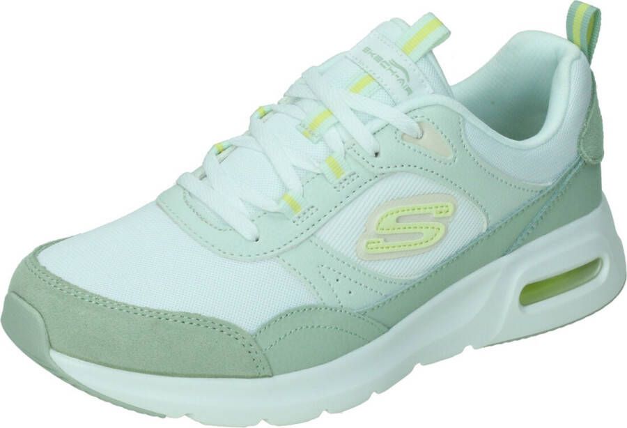 Skechers Skech Air Court wit groen sneakers dames (149947 WGR)