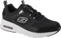 Skechers Sportieve Heren Zwarte Leren Sneaker met AirCushioned Zool Zwart Heren - Thumbnail 1