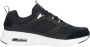 Skechers Sportieve Heren Zwarte Leren Sneaker met AirCushioned Zool Zwart Heren - Thumbnail 1