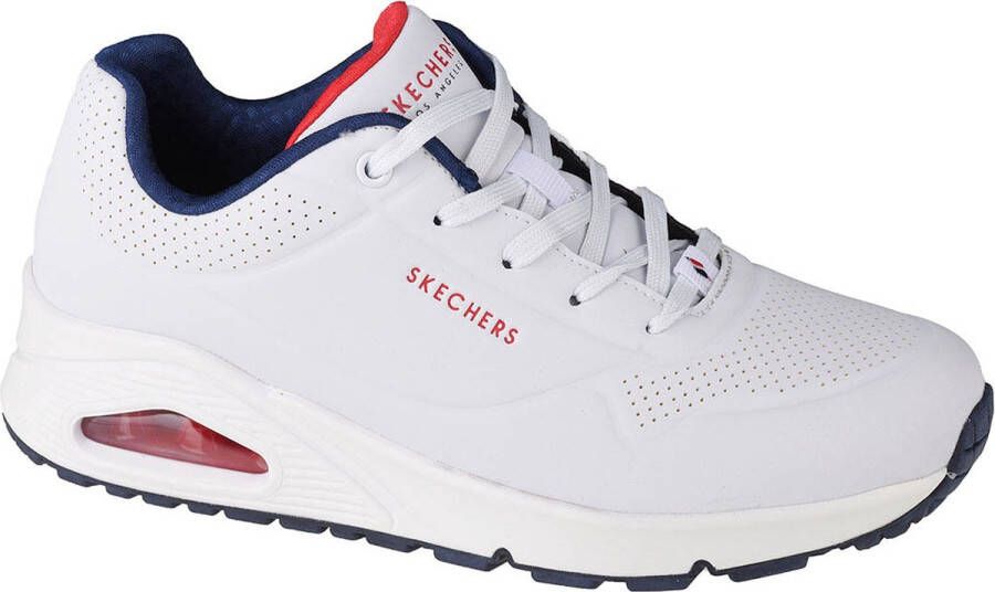 Skechers Sneakers met sleehak Uno Stand on Air met fijne perforatie vrijetijdsschoen lage schoen veterschoen