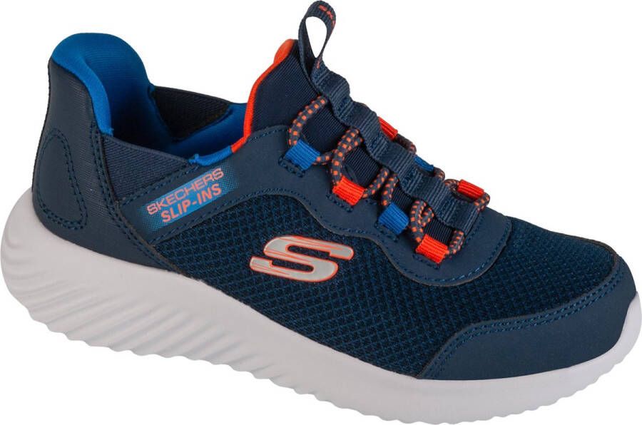 Skechers Slip-Ins: Bounder Brisk-Burst 403822L-NVBL voor meisje Marineblauw Sneakers Sportschoenen