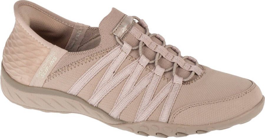 Skechers Slip-ins: Breathe Easy Roll With Me 100593-TPE Vrouwen Beige Sneakers