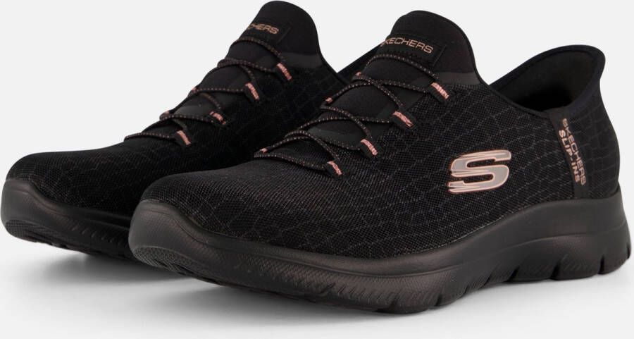 Skechers Slip-ins: Summits dames sneakers Zwart Extra comfort Memory Foam