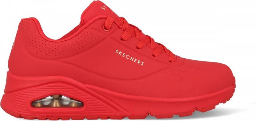 Skechers Sneakers met sleehak UNO STAND ON AIR zacht gepolsterde binnenzool vrijetijdsschoen lage schoen veterschoen