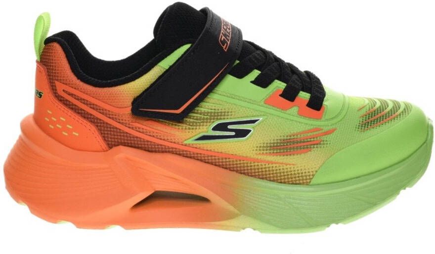 Skechers Tidal-Tech jongens sneakers oranje groen Uitneembare zool