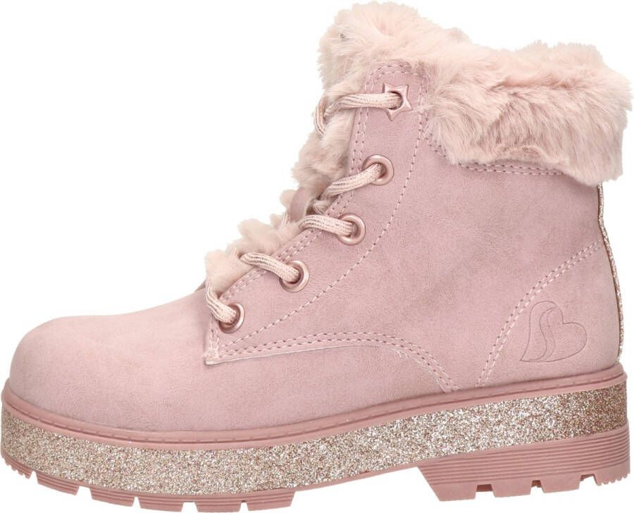 Skechers Street Glitz meisje veterboot Roze