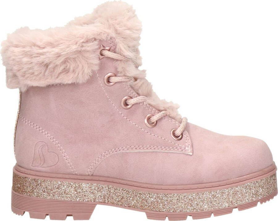 Skechers Street Glitz meisje veterboot Roze