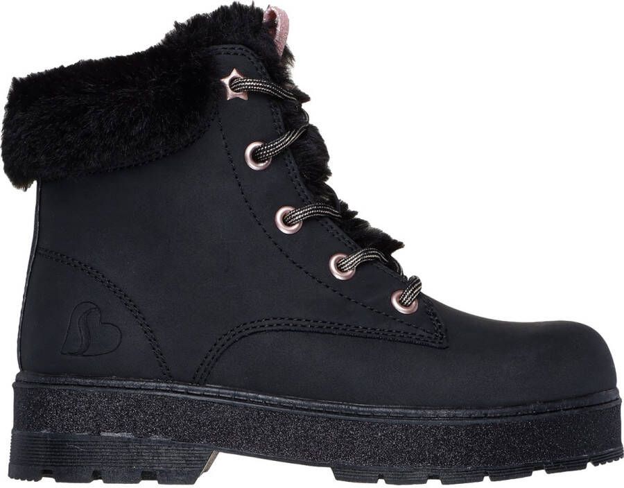 Skechers Street Glitz gevoerde veterboots zwart