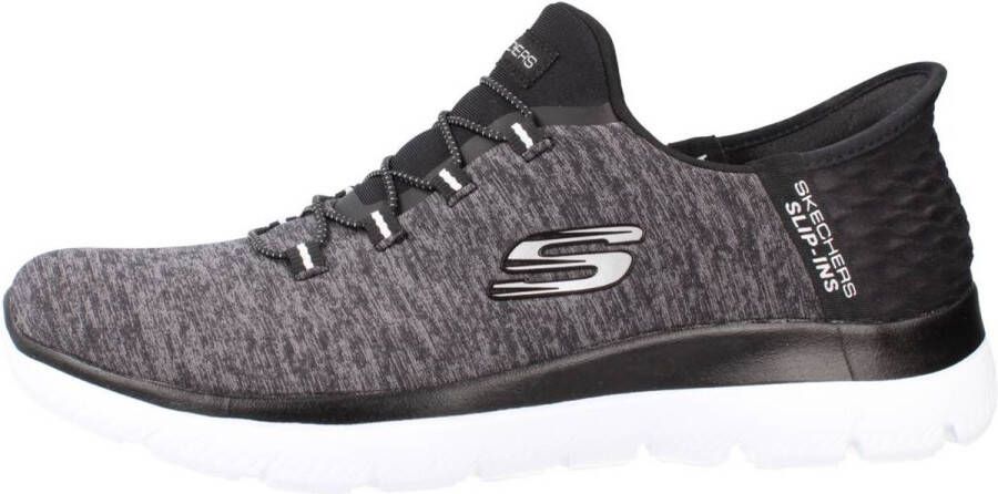 Skechers SUMMITS-DAZZLING HAZE 149937 BKW sneakers slip in dames zwart