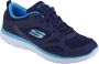 Skechers Summits Suited 12982-NVBL Vrouwen Marineblauw Sneakers Sportschoenen - Thumbnail 1