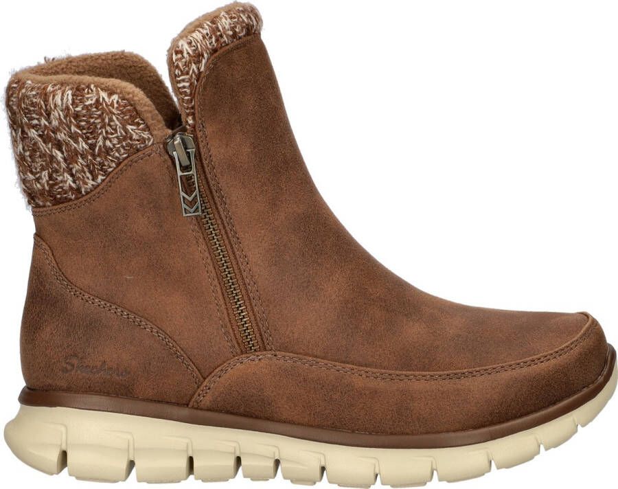 Skechers Lovely Collab Vegan Gebreide Enkellaars Brown Dames