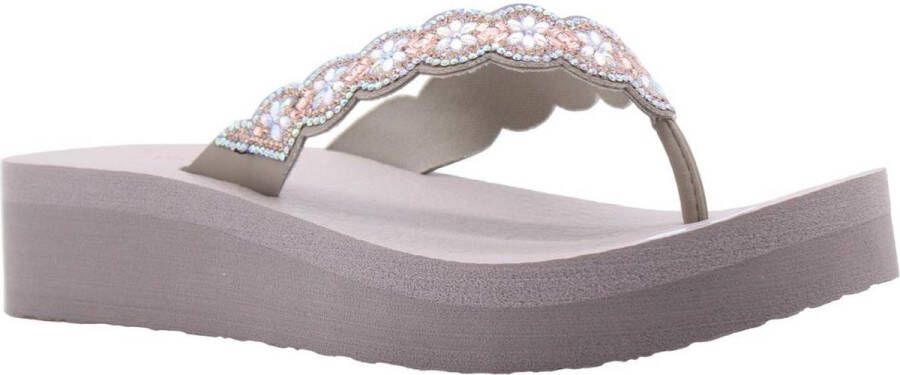 Skechers Teenslipper Taupe