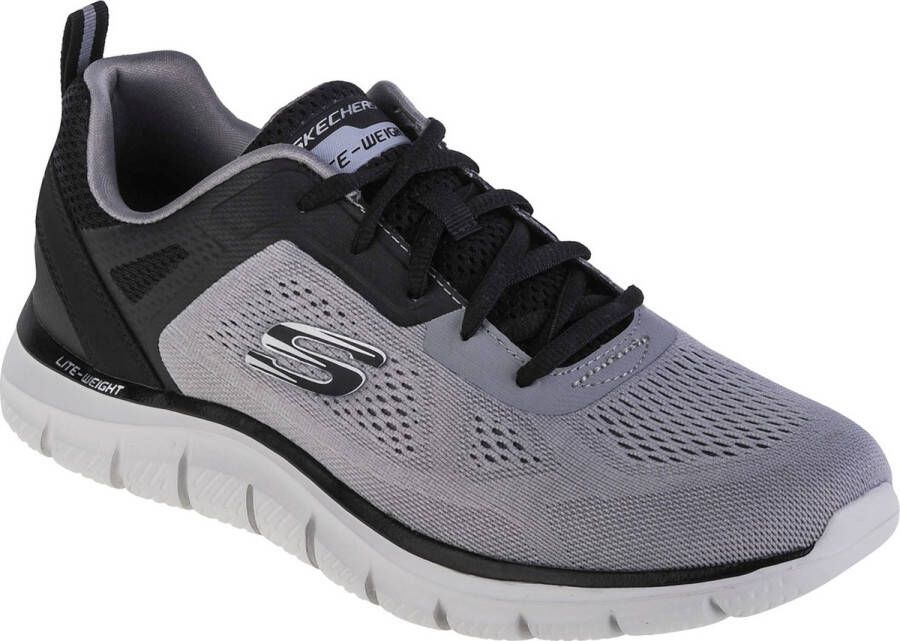 Skechers Track-Broader 232698-GYBK Mannen Grijs Sneakers Sportschoenen