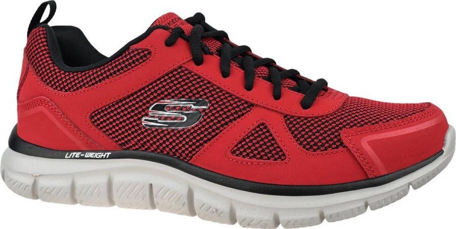 Skechers Track-Bucolo 52630-RDBK Mannen Rood Sportschoenen