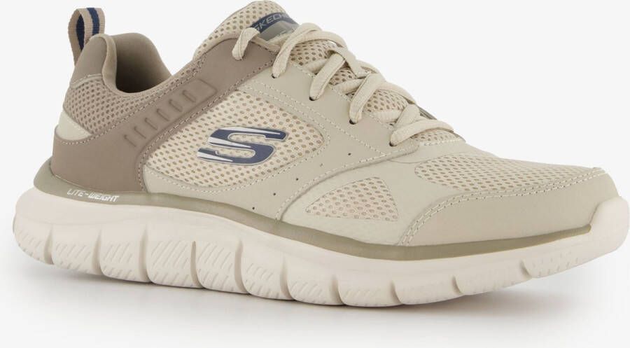 Skechers Track Syntac heren sportschoenen beige Extra comfort Memory Foam