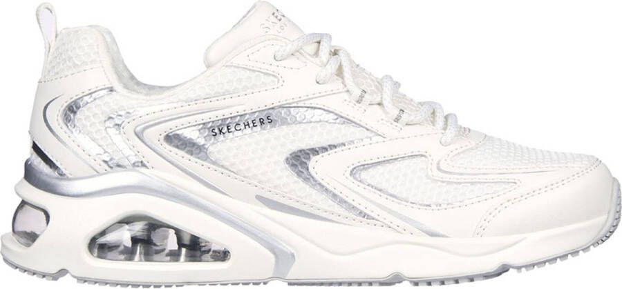 Skechers Trendy witte Airy sneakers met metallic accenten Wit Dames