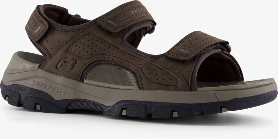 Skechers Bruine Herensandalen met Klittenbandsluiting en Luxe Foam Bruin Heren