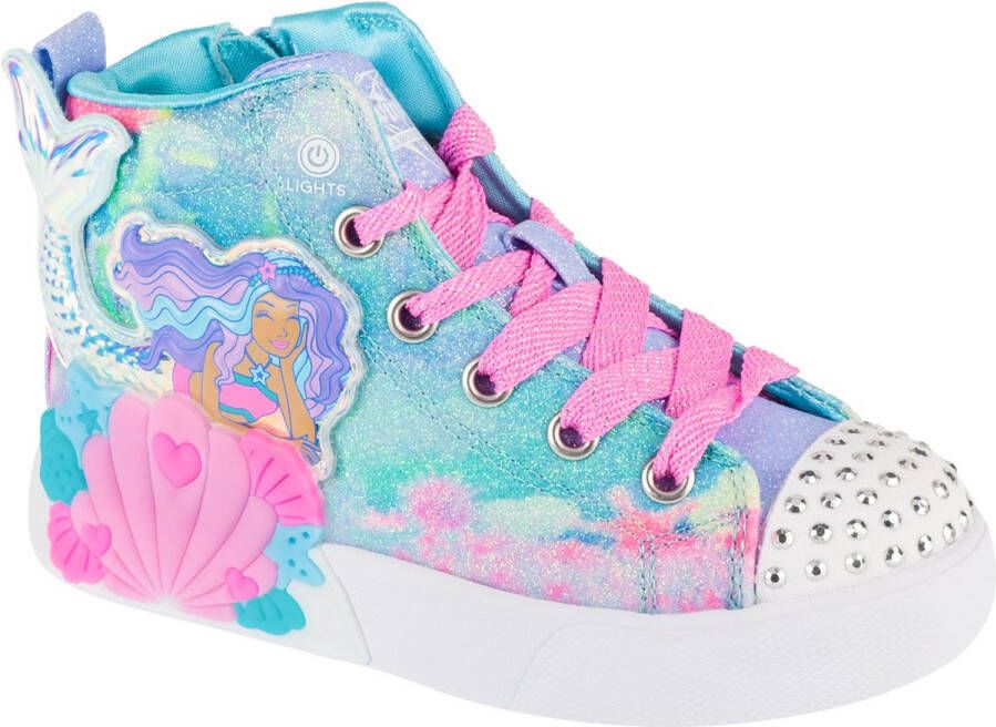 Skechers Twinkle Magic Mermaid Sea Sneakers Hoog licht blauw