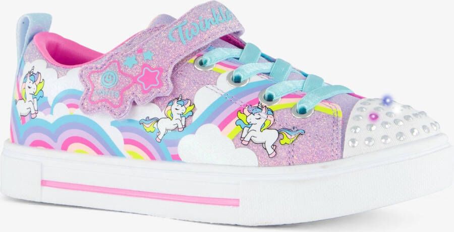 Skechers Twinkle Toes meisjes sneakers unicorns Roze Uitneembare zool