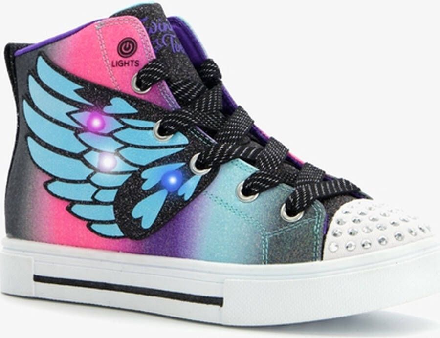 Skechers Twinkle Toes meisjes sneakers zwart Uitneembare zool