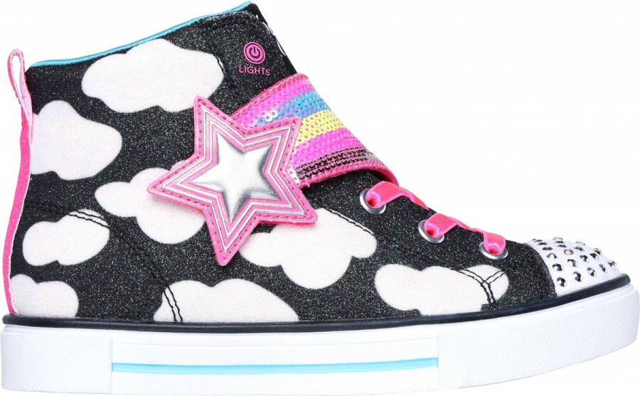 Skechers Twinkle Toes: Twinkle Sparks sneakers Zwart