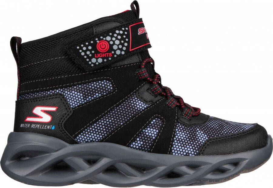 Skechers Twisted Brights Zerrix 400145L-BKRD voor een jongen Zwart Sneeuw laarzen