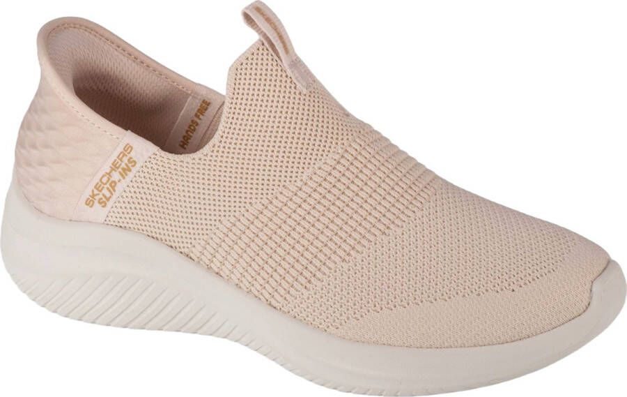 Skechers Ultra Flex 3.0 Cozy Streak 149708-NAT Vrouwen Beige Sneakers Sportschoenen