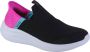 Skechers Ultra Flex 3.0 Fresh Time Slip-ins 303800L-BKPK voor meisje Zwart Sneakers - Thumbnail 1