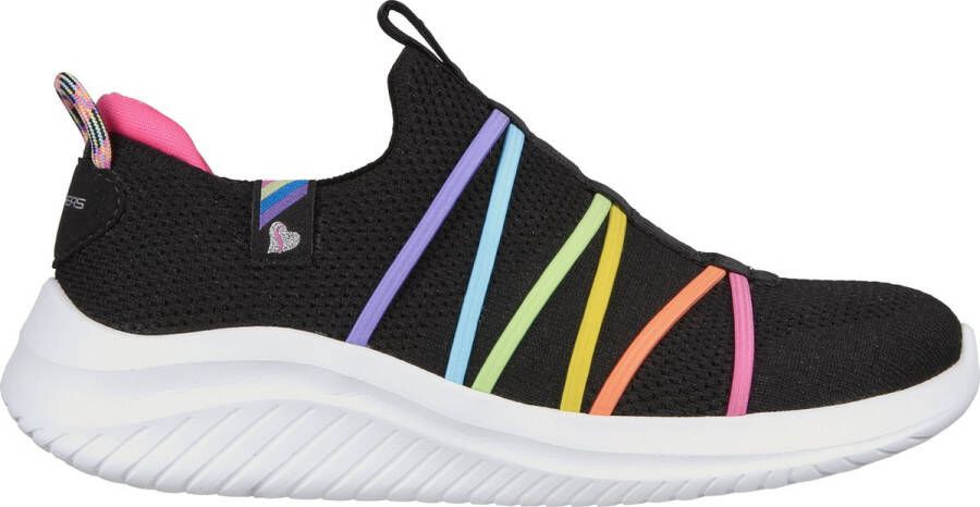 Skechers Ultra Flex 3.0 Meisjes Instappers Zwart Multicolour