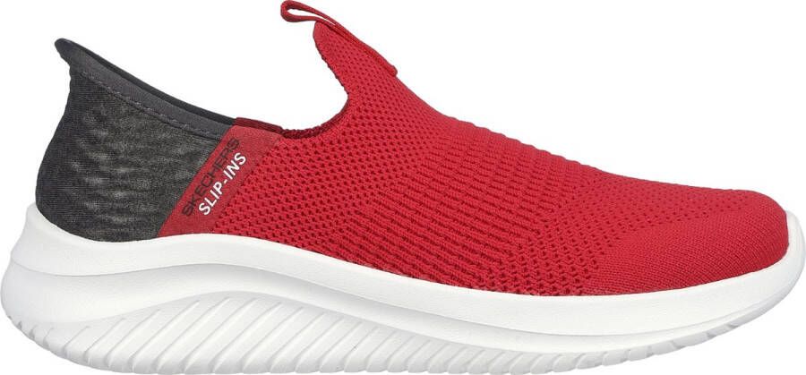 Skechers Ultra Flex 3.0 Smooth Step Jongens Instappers Rood Zwart