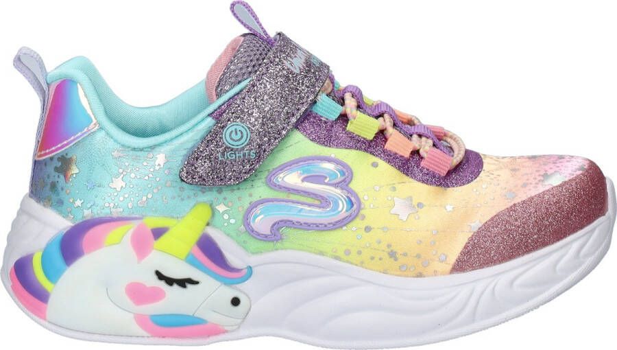 Skechers Kids Sneakers UNICORN DREAMS met eenhoornmotief en knipperlichtje