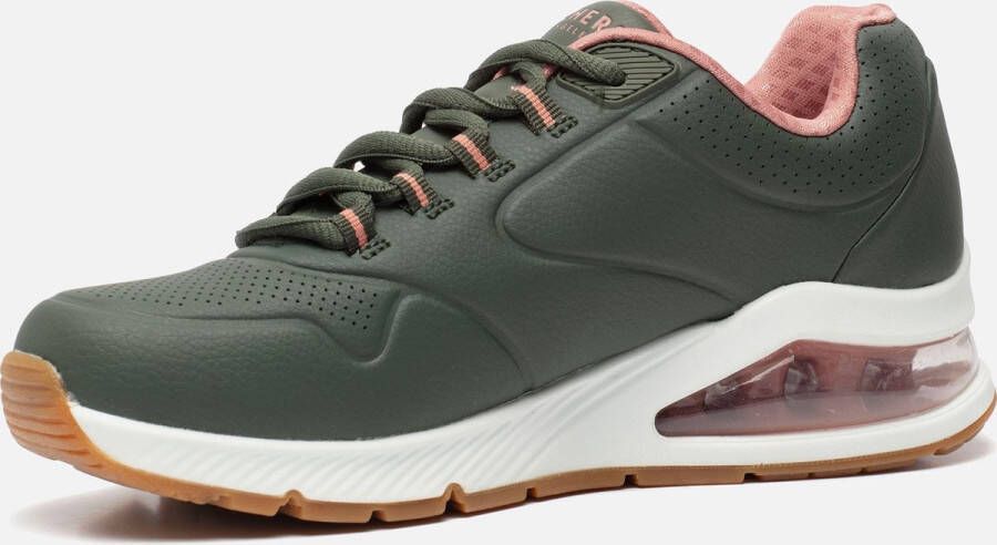 Skechers 2nd Best Groene Sneakers met Roze Accents Groen Heren