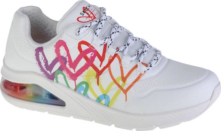 Skechers Uno 2 Floating Love 155521-WHT Vrouwen Wit Sneakers