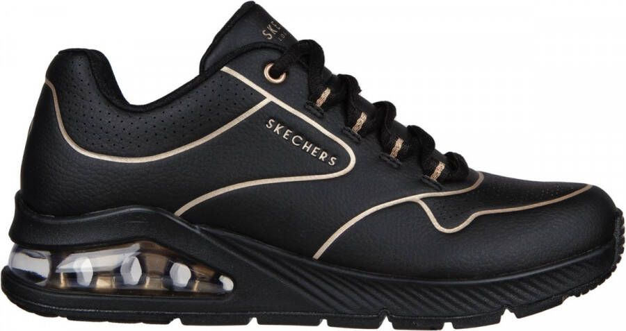 Skechers Uno 2 Golden Trim Vrouwen Sneakers Zwart