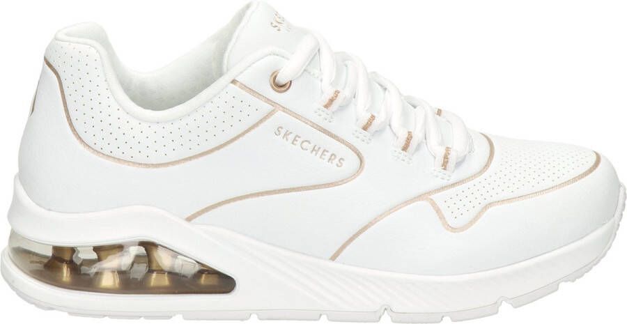 Skechers Uno 2 Golden Trim Sneakers Laag wit