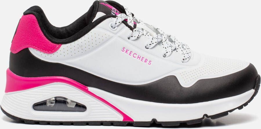 Skechers Uno Stand on Air wit zwart sneakers dames (155593 WNPK)